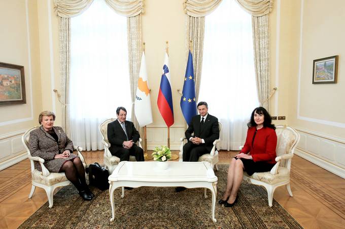 Presidents Pahor and Anastasiades seek stronger ties and more integrated Europe